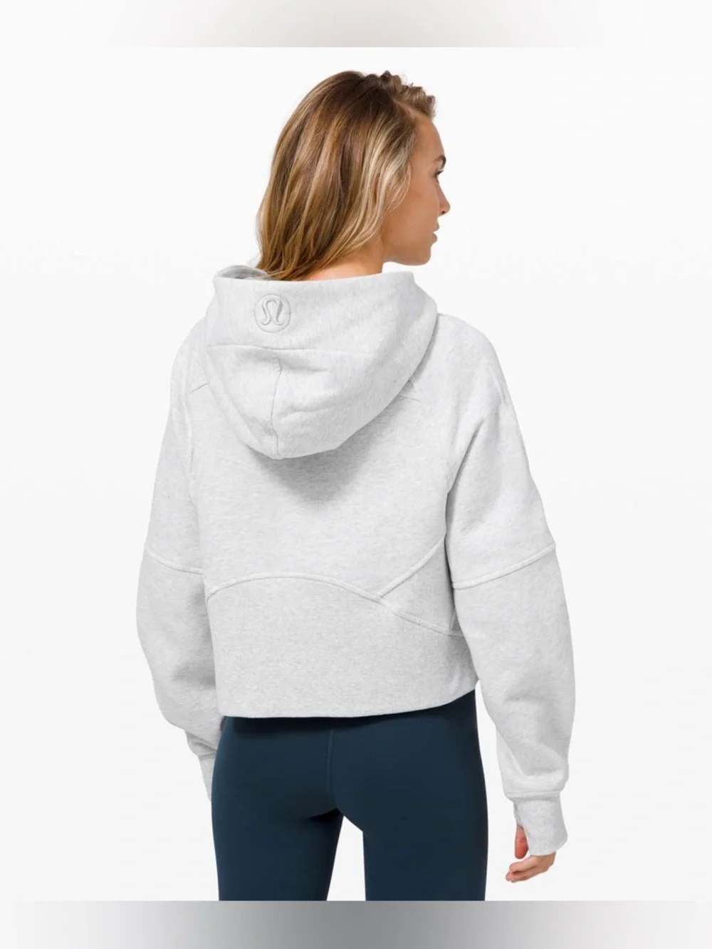 Lululemon Scuba Oversized 1/2 Zip Hoodie - Heathered Core Ultra Light Grey -XS/S